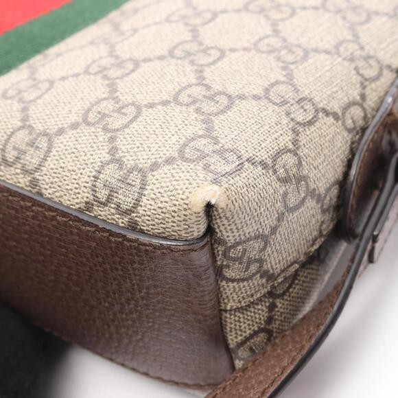 GUCCI Cream Leather Shoulder Bag